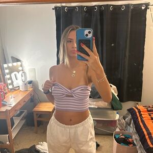 White brandy sweatpants
